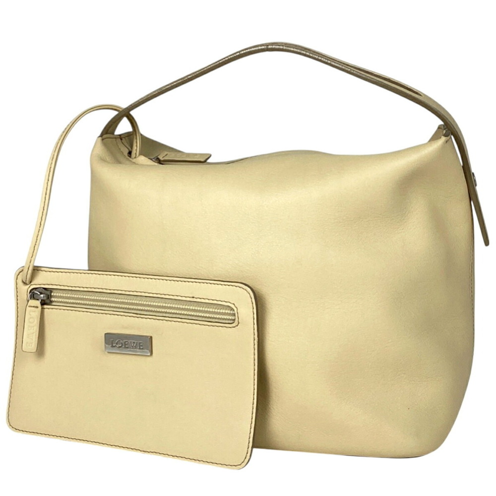 Loewe Logo Handbag Leather Yellow
